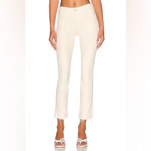 MOTHER Cream Straight Leg Jeans